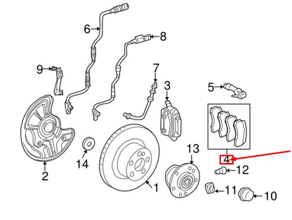 NEW MERCEDES-BENZ CLS C219 AMG FRONT BRAKE PADS SET A004420842041 ORIGINAL