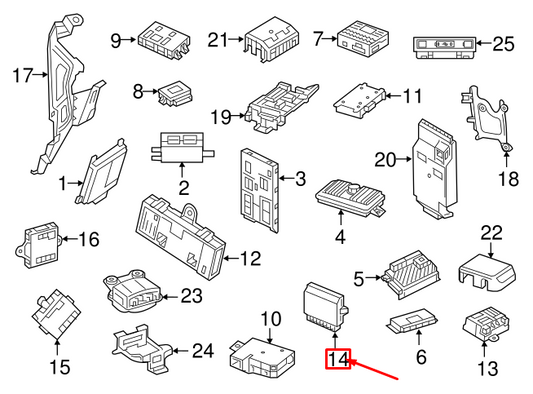 new mb cla coupe c117 trailer coupling control unit a2469000316 original