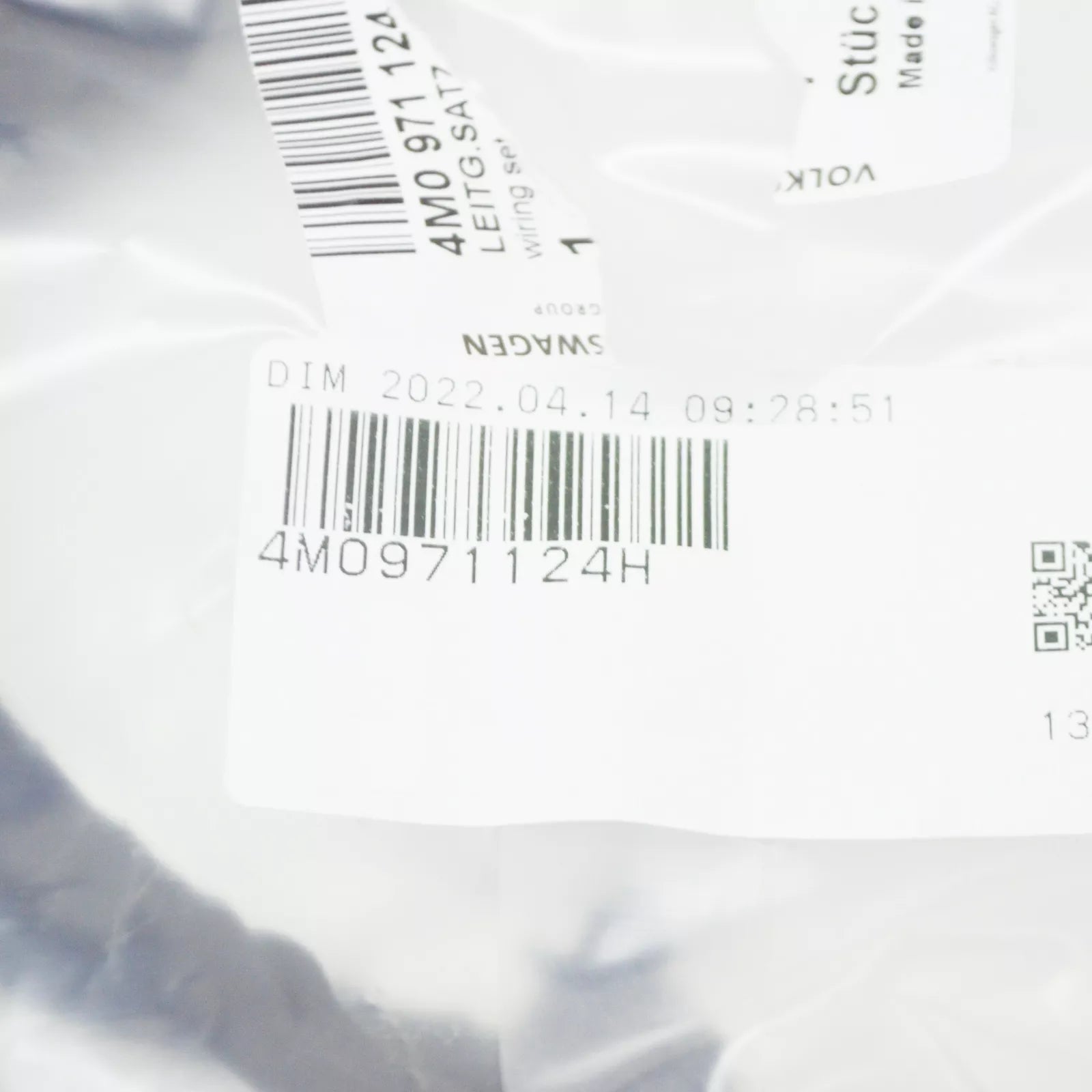 NEW AUDI Q7 4M TOW HITCH WIRING HARNESS 4M0971124H