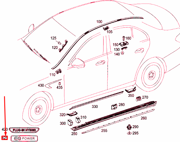 NEW MERCEDES-BENZ E W213 FRONT FENDER SYMBOL PLATE A0008178601 ORIGINAL