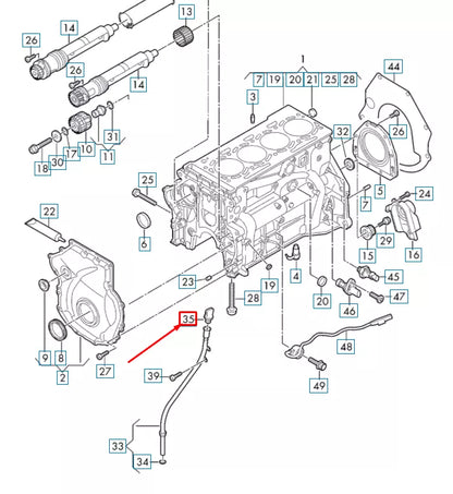 NEW AUDI A4 B8 ENGINE OIL TUBE PLUG BUNGS 06H115418M ORIGINAL