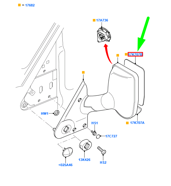 new ford transit mk3 front right door mirror glass 4059965 original