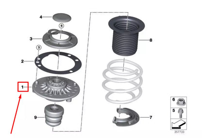 NEW BMW X2 F39 FRONT STRUT MOUNT GUIDE SUPPORT 31336892617 6892617 ORIGINAL