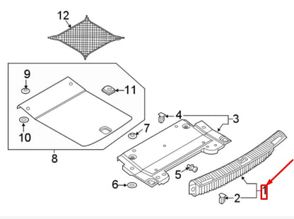 NEW AUDI A4 B9 REAR TAIL PANEL TRIM 8W5863471B4PK ORIGINAL