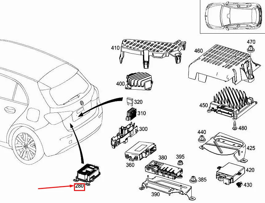 NEW MERCEDES-BENZ A W177 VOLTAGE CONVERTER A0008271105 ORIGINAL