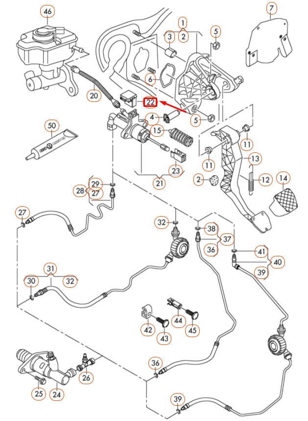 NEW AUDI A1 MK1 CLUTCH HALL SENSOR LHD 1K0927810E ORIGINAL