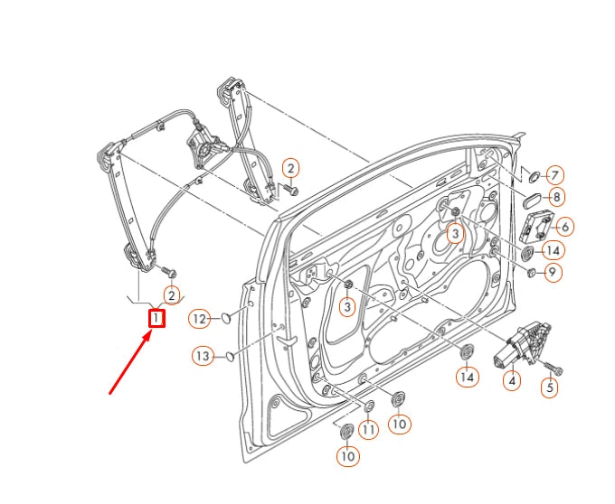 NEW AUDI A6 C7 FRONT LEFT DOOR WINDOW REGULATOR 4G0837461 ORIGINAL
