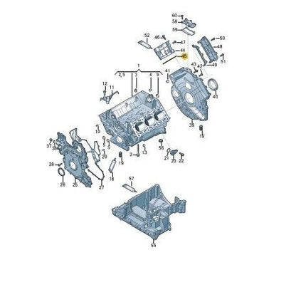 new volkswagen amarok valve cover casing seal gasket cyl 1-3 059109092n original