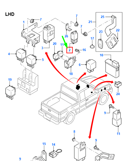 new ford ranger mk2 direction indicator relay switch lhd 4489357 original