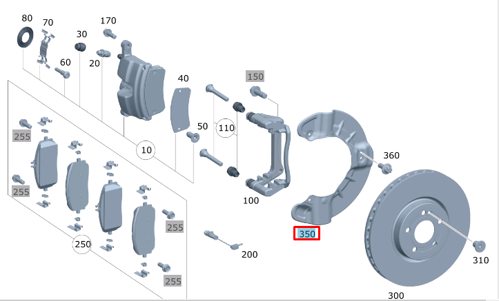 NEW MB CLA COUPE C118 FRONT RIGHT BRAKE DISC PROTECTION A1774210600 ORIGINAL