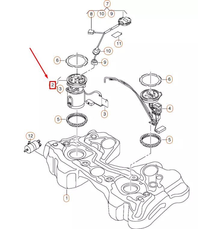 NEW AUDI TT 8J3 FUEL PUMP 8J0919051E ORIGINAL