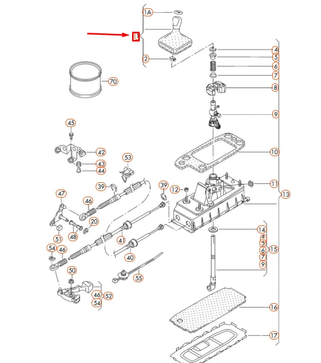 NEW VOLKSWAGEN JETTA A5 MANUAL GEAR SHIFT KNOB WITH BOOT 5K0711113EUZD ORIGINAL