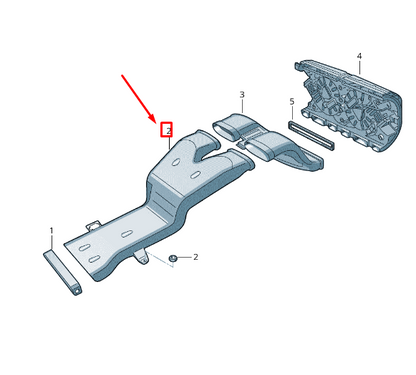 new vw touareg 7p mk2 center air guide channel 7p0819505 original