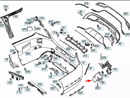 NEW MERCEDES-BENZ C-CLASS W205 LEFT AMG EXHAUST COVER A2054900427