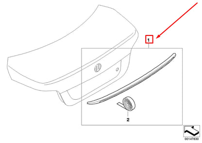 NEW BMW 5 E60 REAR TRUNK SPOILER 8040054 51628040054 ORIGINAL