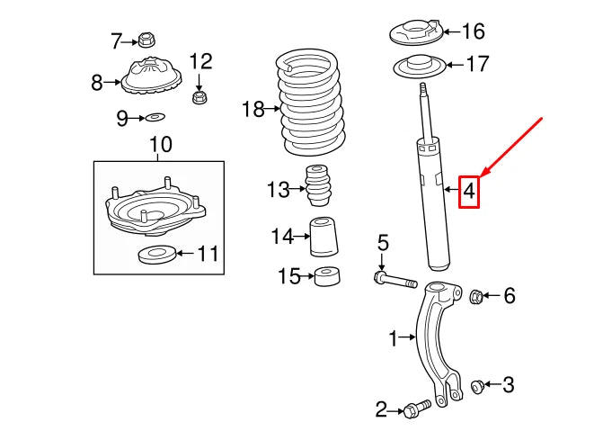 NEW AUDI A7 SPORTBACK 4G FRONT LEFT SHOCK ABSORBER 4G8413031J ORIGINAL