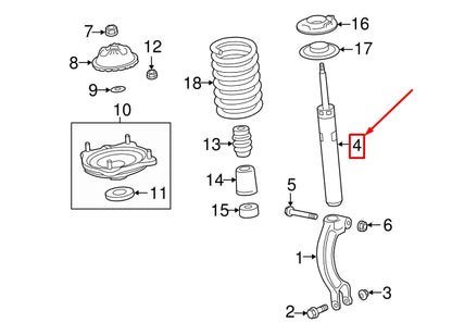 NEW AUDI A7 SPORTBACK 4G FRONT LEFT SHOCK ABSORBER 4G8413031J ORIGINAL