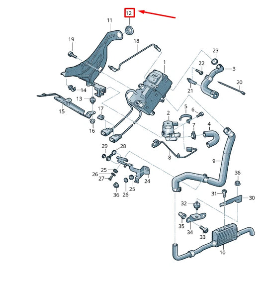 NEW VW TOUAREG 7P MK2 AUXILIARY HEATER BRACKET RUBBER BUSH 7L0819261