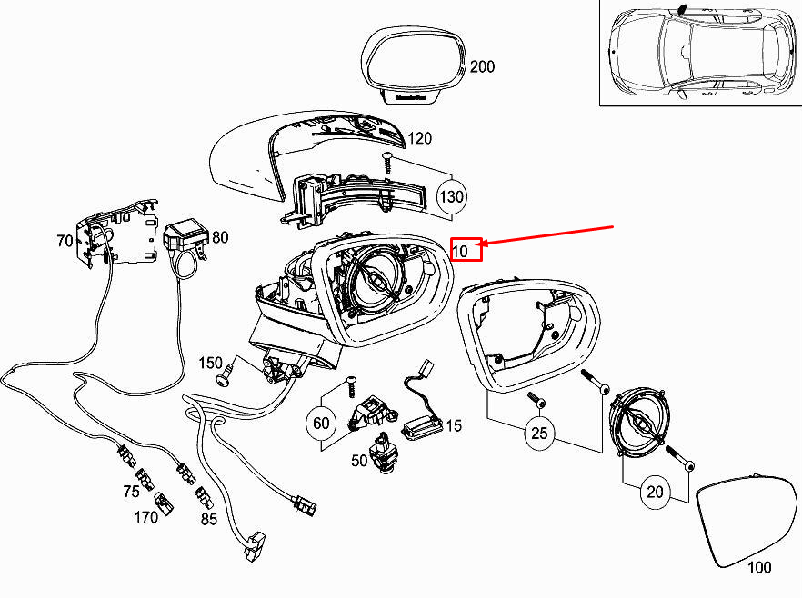 new mercedes-benz a w177 front right side wing mirror a1778101204 original