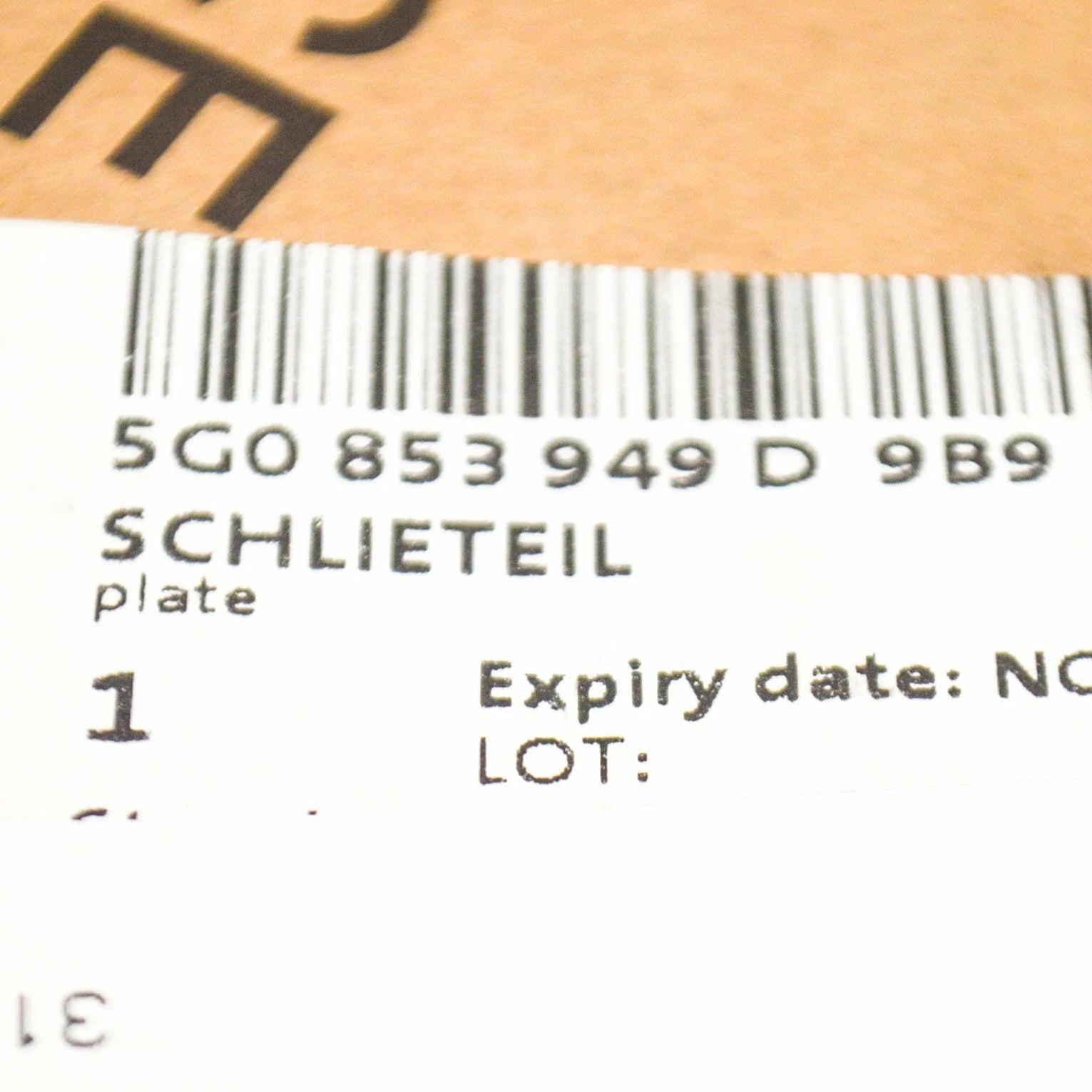 NEW VOLKSWAGEN GOLF MK7 FRONT LEFT GRILL CLOSING ELEMENT 5G0853949D9B9 ORIGINAL