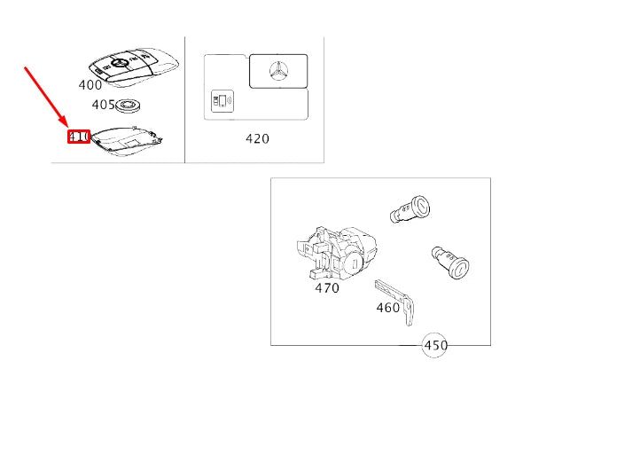 NEW MERCEDES-BENZ E C238 KEY HOUSING COVER A2137660100 ORIGINAL
