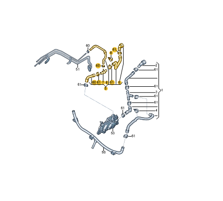 NEW VOLKSWAGEN TIGUAN 5N COOLANT HOSE PIPE 5N0122157BM ORIGINAL