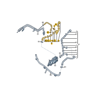 NEW VOLKSWAGEN TIGUAN 5N COOLANT HOSE PIPE 5N0122157BM ORIGINAL