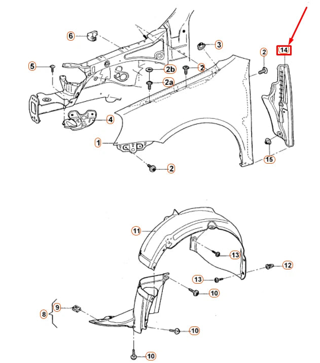NEW VOLKSWAGEN JETTA A5 FRONT RIGHT FENDER CLOSING ELEMENT 1K5821112A ORIGINAL