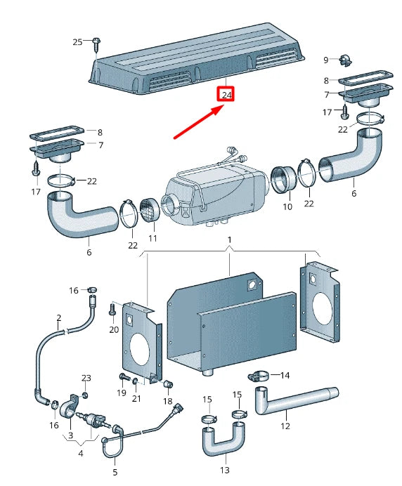 NEW VW CRAFTER 2F MK1 AUXILIARY HEATER AIR GUIDE CHANNEL LHD 2E1819658A