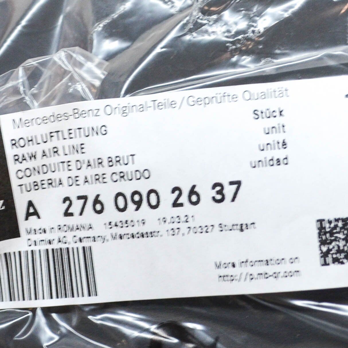 NEW MERCEDES-BENZ GLE W166 AIR GUIDE A2760902637 ORIGINAL