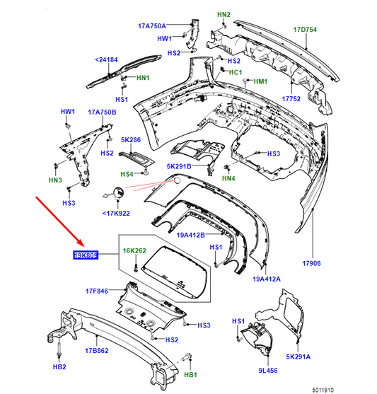 new lr range rover velar l560 rear towing hook opening cover lr093527 original