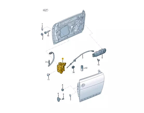 NEW VOLKSWAGEN BEETLE A5 FRONT LEFT DOOR LOCK RHD 5K2837015H ORIGINAL
