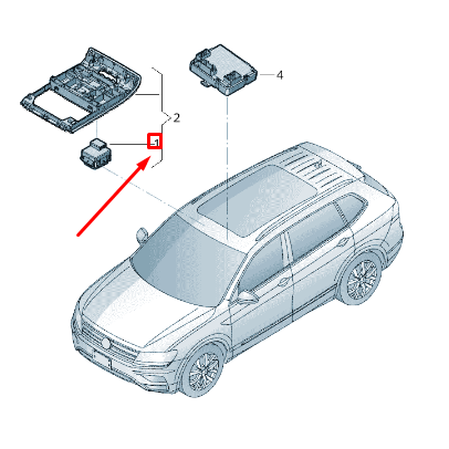 new volkswagen tiguan ad1 sunroof switch 510959620qaw original