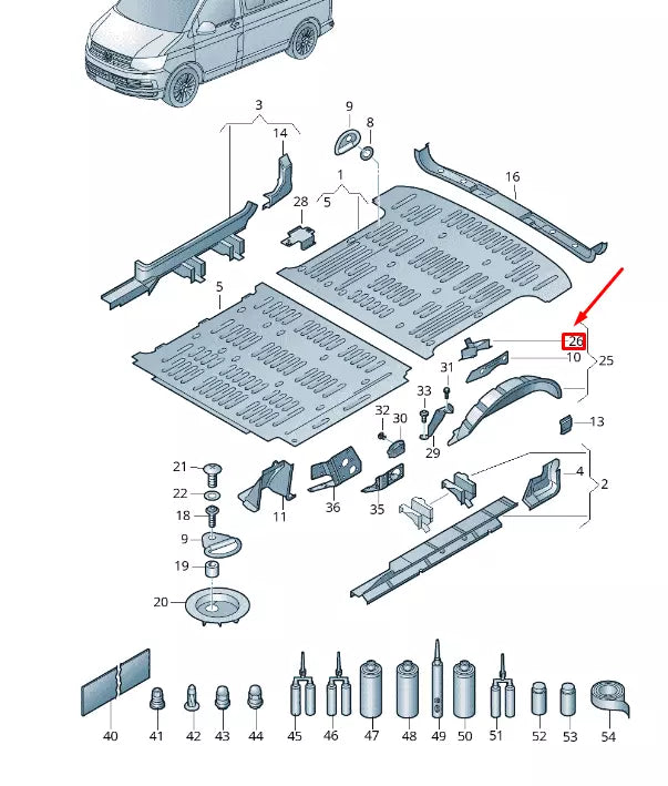 NEW VW TRANSPORTER VI T6 JACK RETAINER 7H0860343A