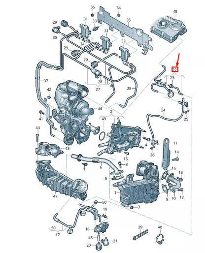 NEW VW TRANSPORTER VI T6 VACUUM HOSES SET 03N133241AC ORIGINAL