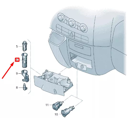 NEW VOLKSWAGEN CRAFTER 2F MK1 CIGARETTE LIGHTER SOCKET 2E0925069A