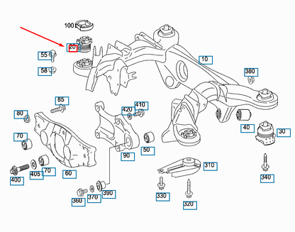 new mercedes-benz s w221 rear axle rubber bearing a2213511242 original