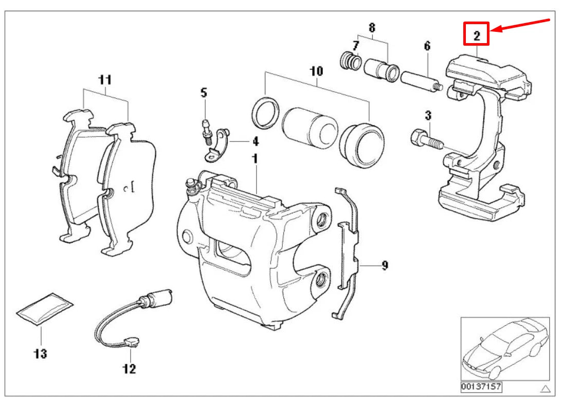 NEW BMW X5 E70 REAR DISC BRAKE CALIPER BRACKET 6776936 34216776936 ORIGINAL