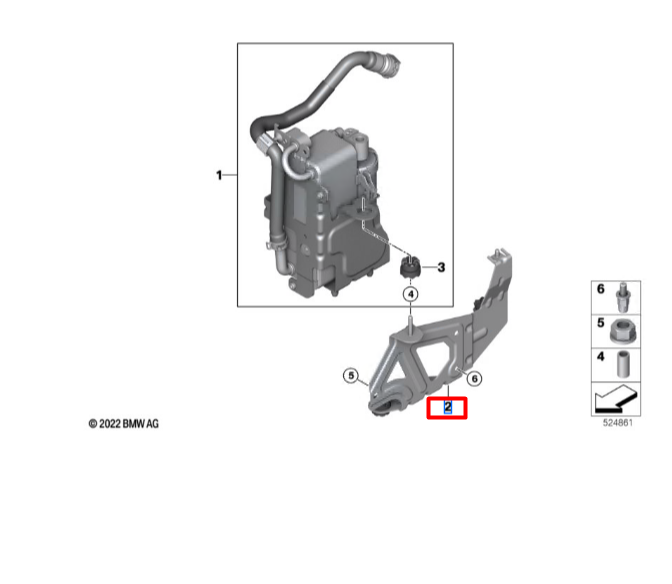 new bmw x3 m f97 condenser mount bracket 64508053486 original