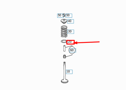 new mercedes-benz cl c215 engine valve spring retainer lower a1370530125