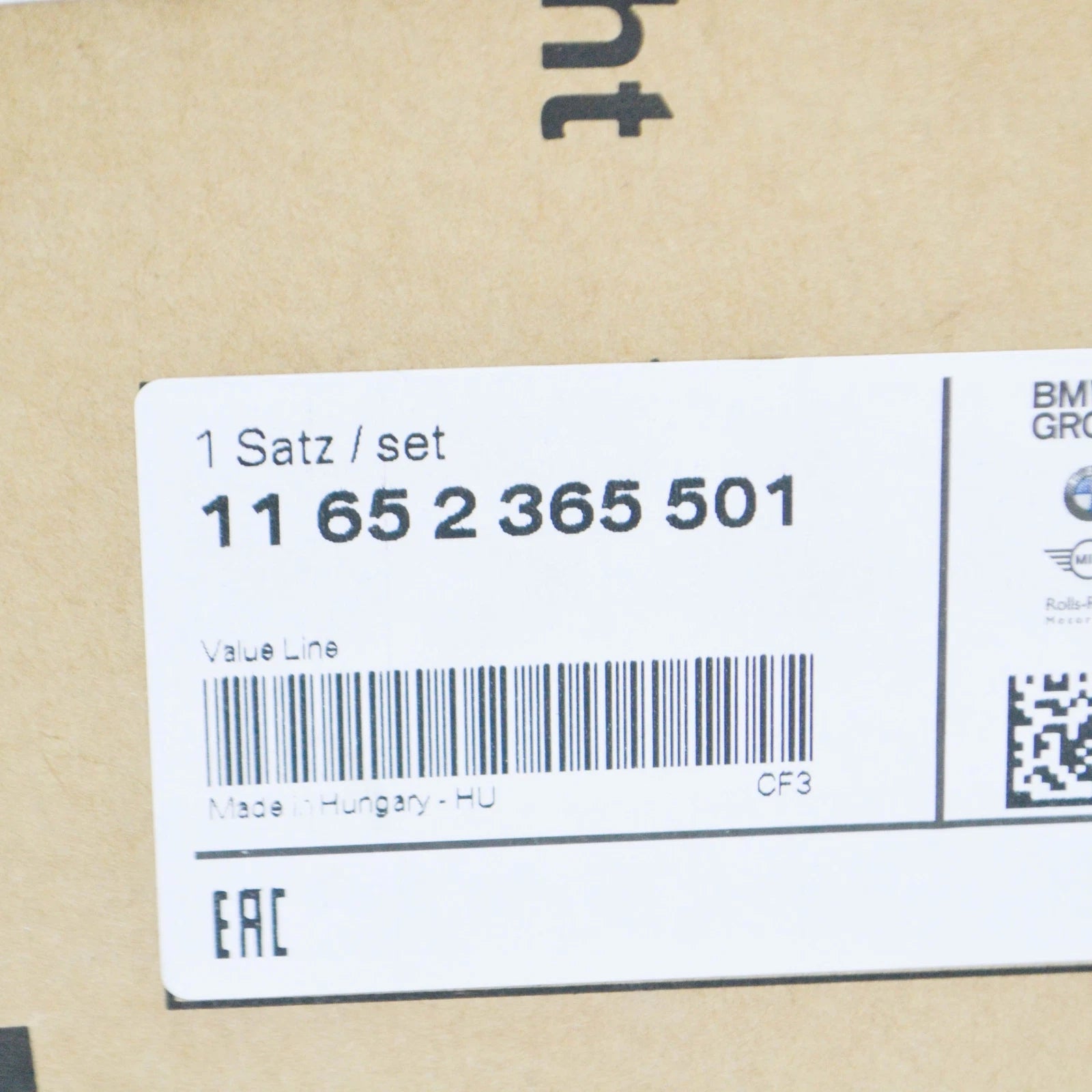 NEW BMW 3 E90 TURBOCHARGER INSTALLATION KIT 11652365501 2365501 ORIGINAL