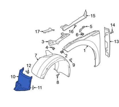 NEW VOLKSWAGEN ARTEON 3H7 FRONT RIGHT INNER FENDER FRONT PART 3G8805912L