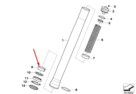 NEW BMW F-MODELS K7X F 800 GS 08 0219 0229 SLIDING SLEEVE 31427692149 ORIGINAL