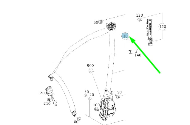 NEW MERCEDES-BENZ C W205 FRONT LEFT SEATBELT A20586077009C94 ORIGINAL