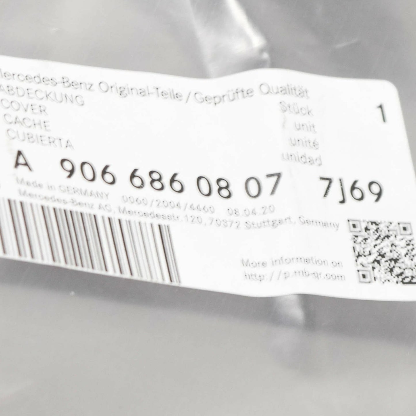 NEW MB SPRINTER 906 SLIDING DOOR ENTRANCE COVER A90668608077J69 ORIGINAL