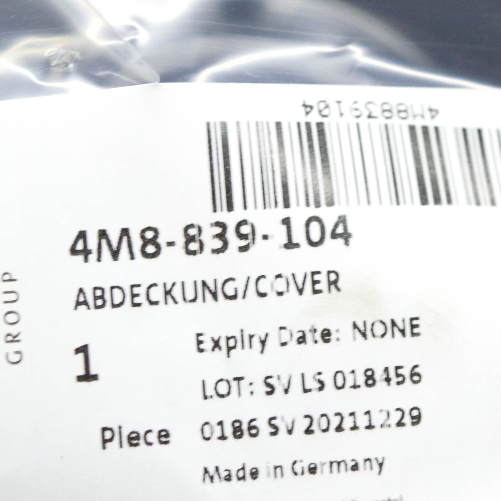 NEW AUDI Q8 RSQ8 4MN REAR RIGHT DOOR INNER PANEL COVER 4M8839104 ORIGINAL