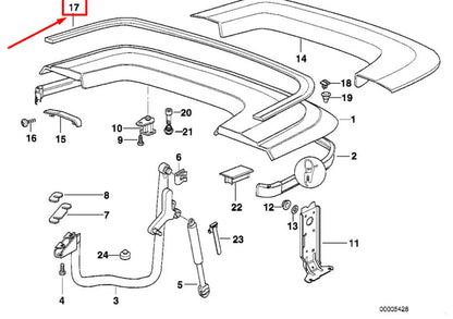 NEW BMW 3 COMPACT E36 CONVERTIBLE TOP COVER TRIM 51138132631 8132631 ORIGINAL