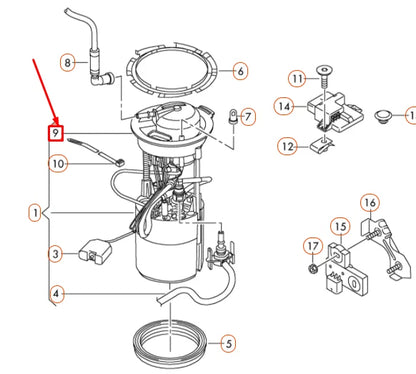 NEW AUDI Q5 8R FUEL FILTER 8R0919679C ORIGINAL