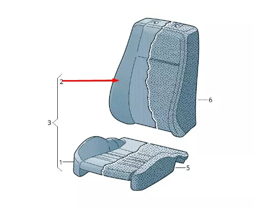 NEW VW AMAROK 2H FRONT LEFT SEAT BACKREST COVER LEATHER 2HH881805DQGQW ORIGINAL