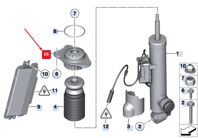NEW BMW 5 GRAN TURISMO F07 REAR SHOCK ABSORBER GUIDE SUPPORT 33506863340